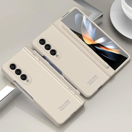 For Samsung Galaxy Z Fold4 5G Foldable Phone Case With Pen And Stylus - White