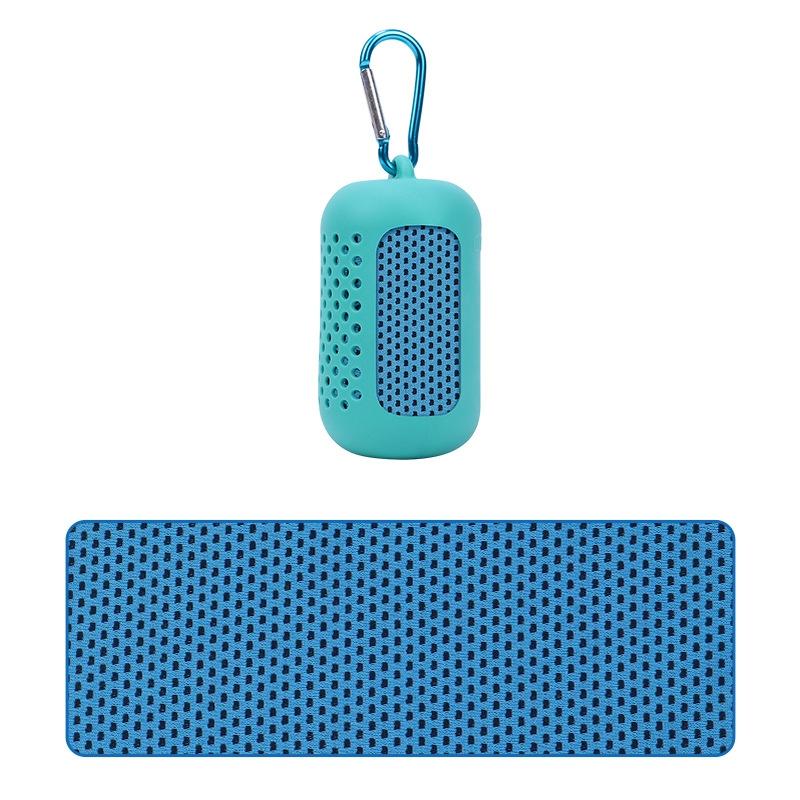 Portable Quick Dry Sports Towel Set with Silicone Sleeve and Storage Bag - 30x80cm - Grey - 30X90Cm