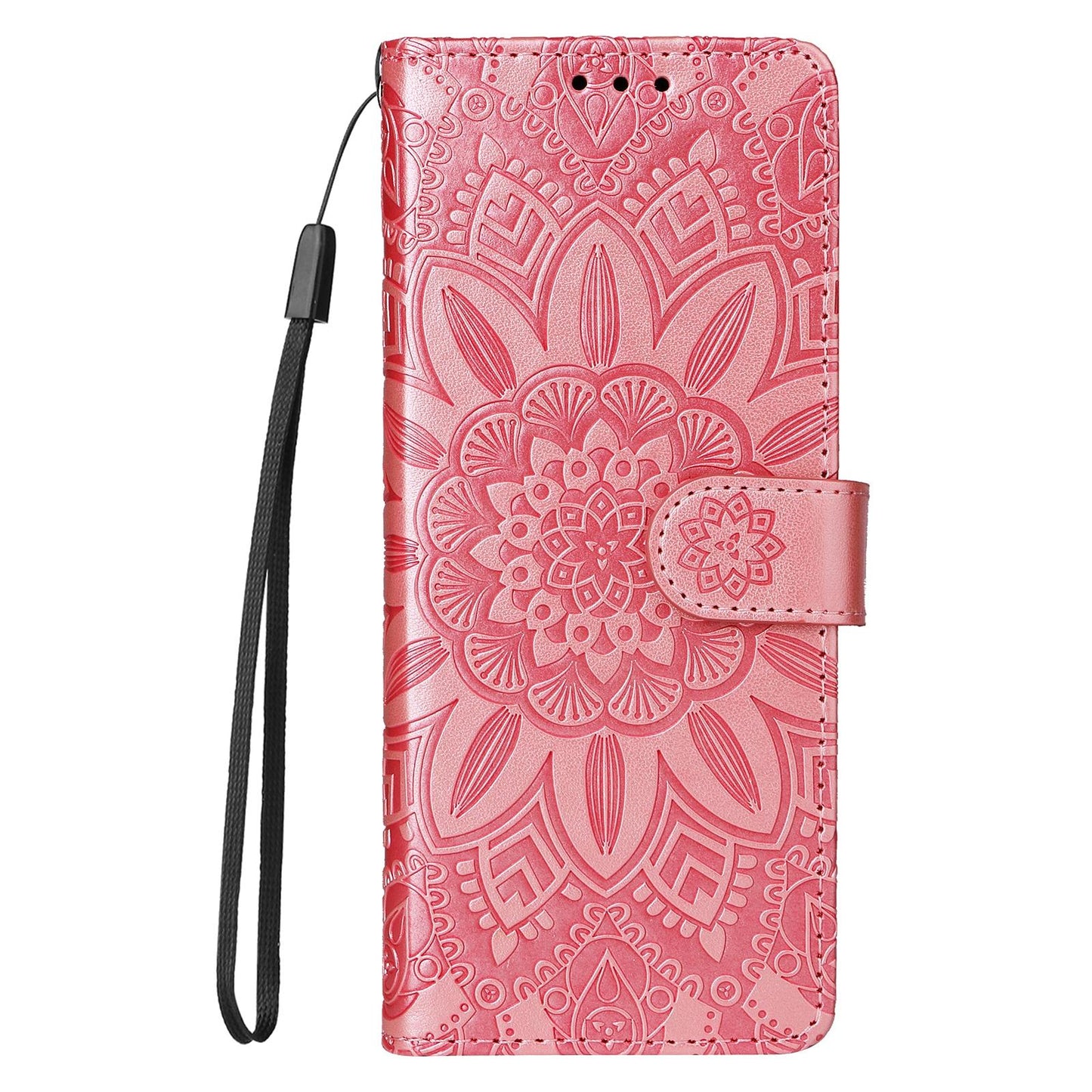 For Samsung Galaxy Z Fold4 5G Sunflower Embossed Leather Phone Case - Purple
