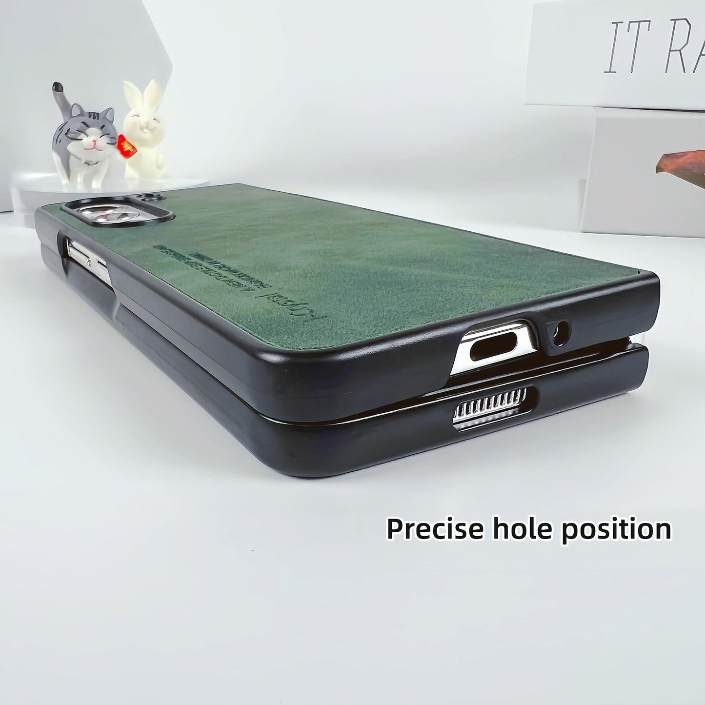 For Samsung Galaxy Z Fold4 5G Crystal Leather Foldable Case - Dark Grey