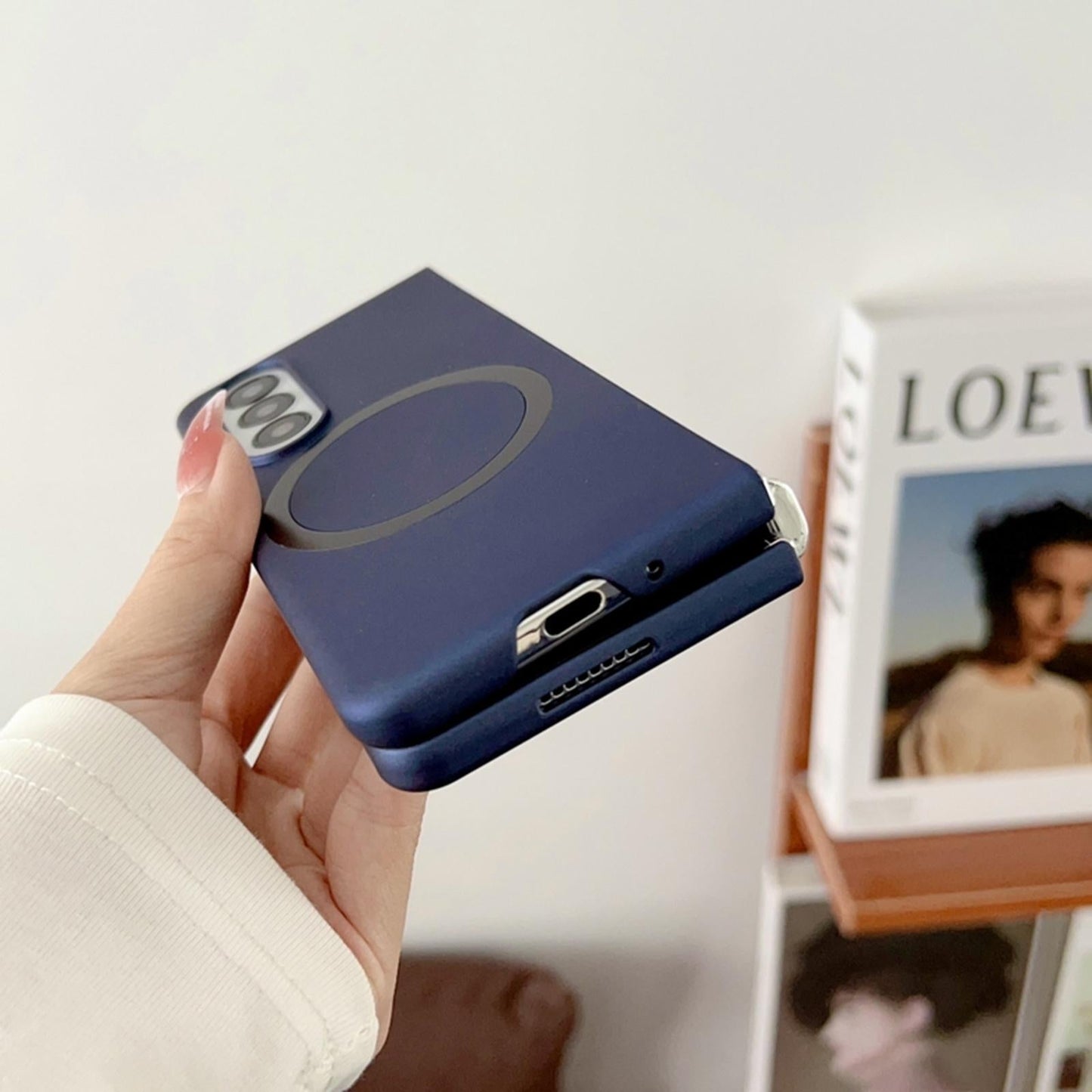 For Samsung Galaxy Z Fold4 5G Shockproof Magnetic Phone Case - Skin Protection - Pink