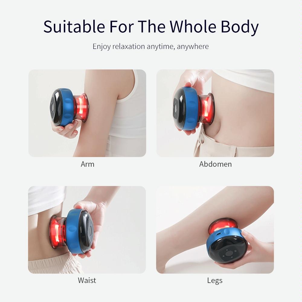 Electric Cupping Massager Compact & Effective - Red Wine