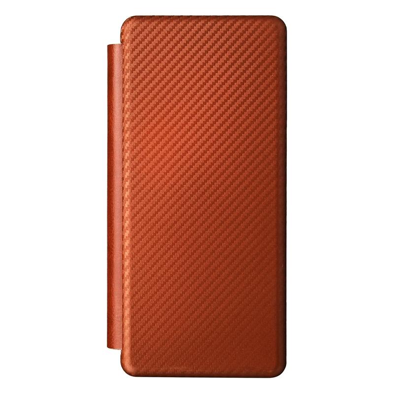 For Samsung Galaxy Z Fold4 5G Carbon Fiber Flip Leather Case - Blue