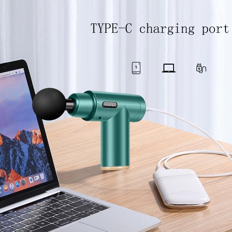 Fascia Mini Electric Muscle Portable Fitness Muscle Relaxing Massager / Massage Gun - Space Gray