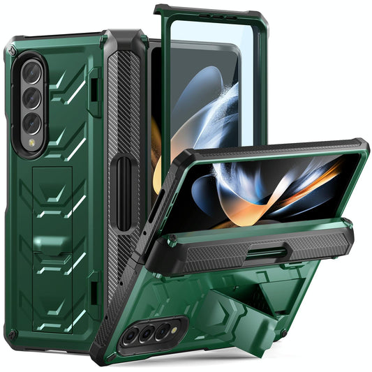 For Samsung Galaxy Z Fold4 5G Foldable Shockproof Phone Case - Green