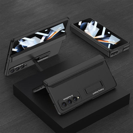 For Samsung Galaxy Z Fold4 5G Foldable Magnetic Hinge Case - Compact Design - Black