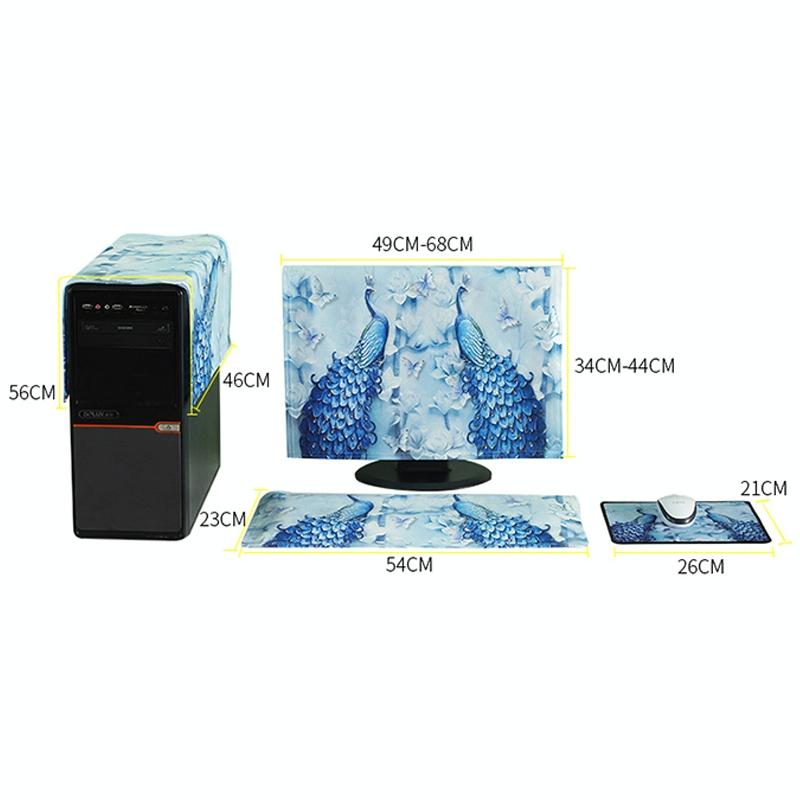 Universal 3-in-1 Desktop Pc Dust Cover - Fits 20-22 Inch - Butterfly