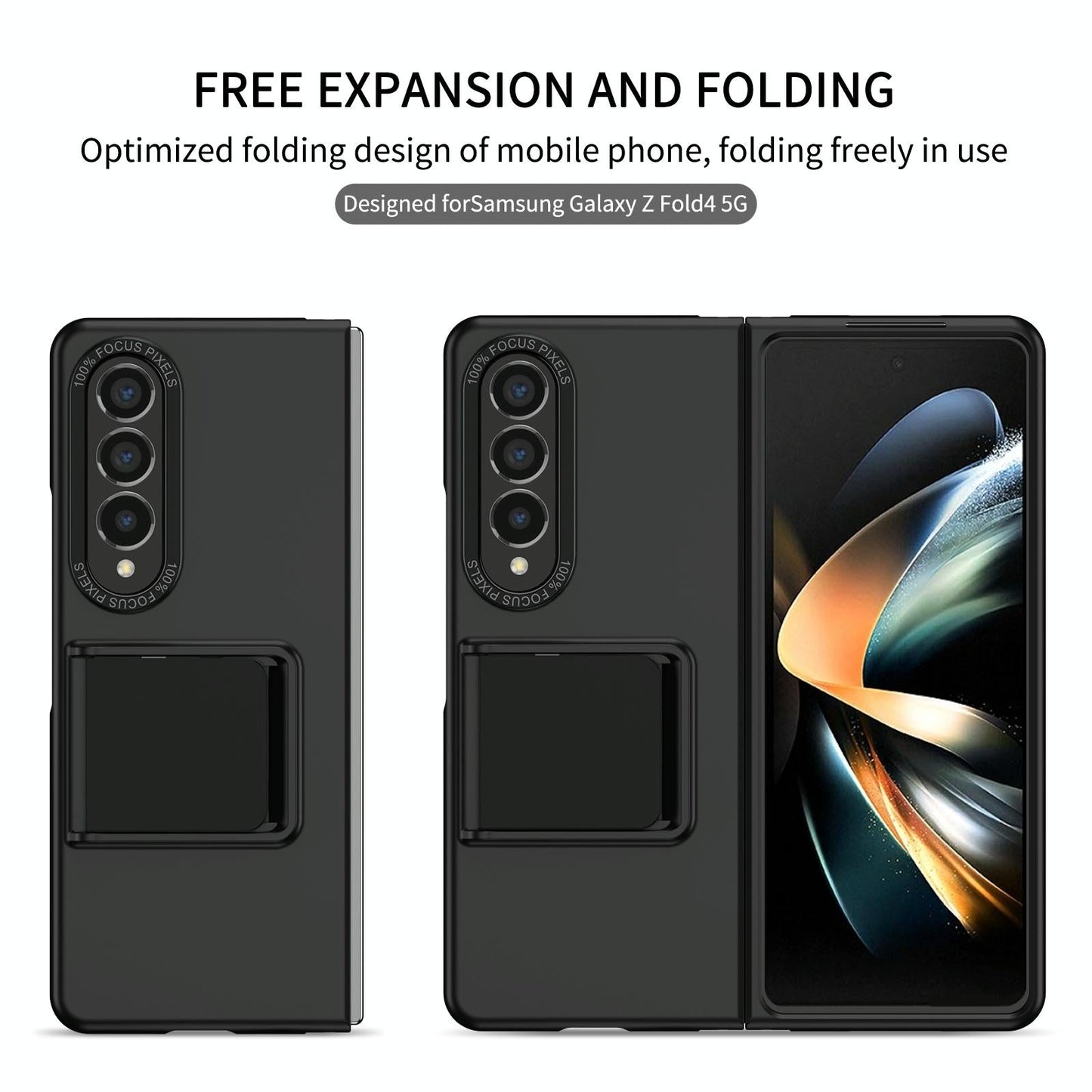 For Samsung Galaxy Z Fold4 5G Foldable 3D Design Phone Case - Blue