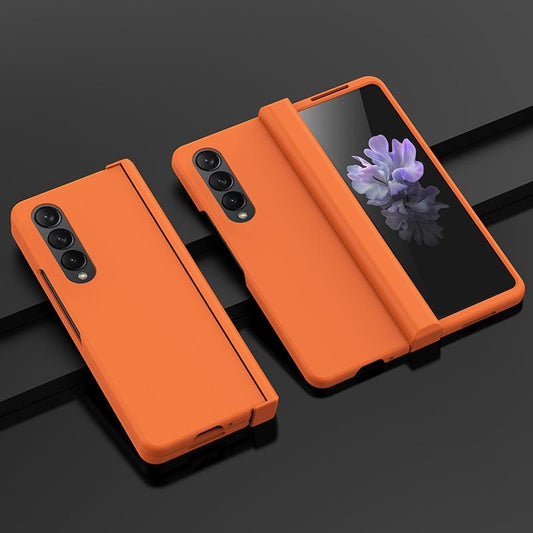 For Samsung Galaxy Z Fold4 5G Foldable Skin Feel Case - Orange