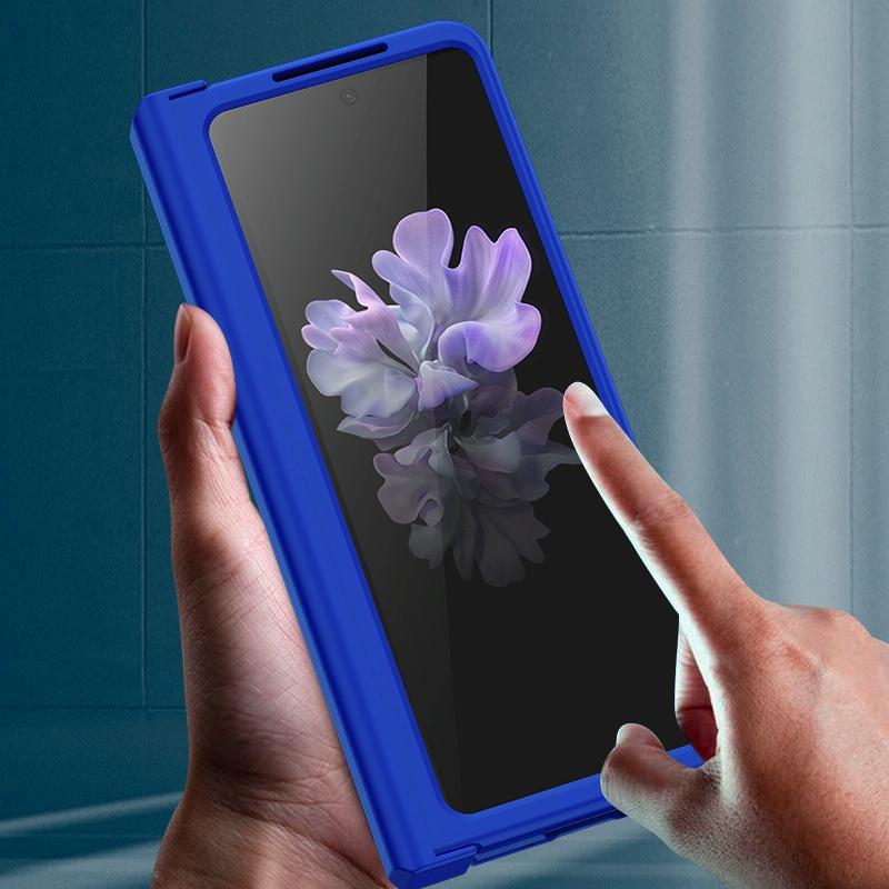 For Samsung Galaxy Z Fold4 5G Foldable Skin Feel Case - Orange