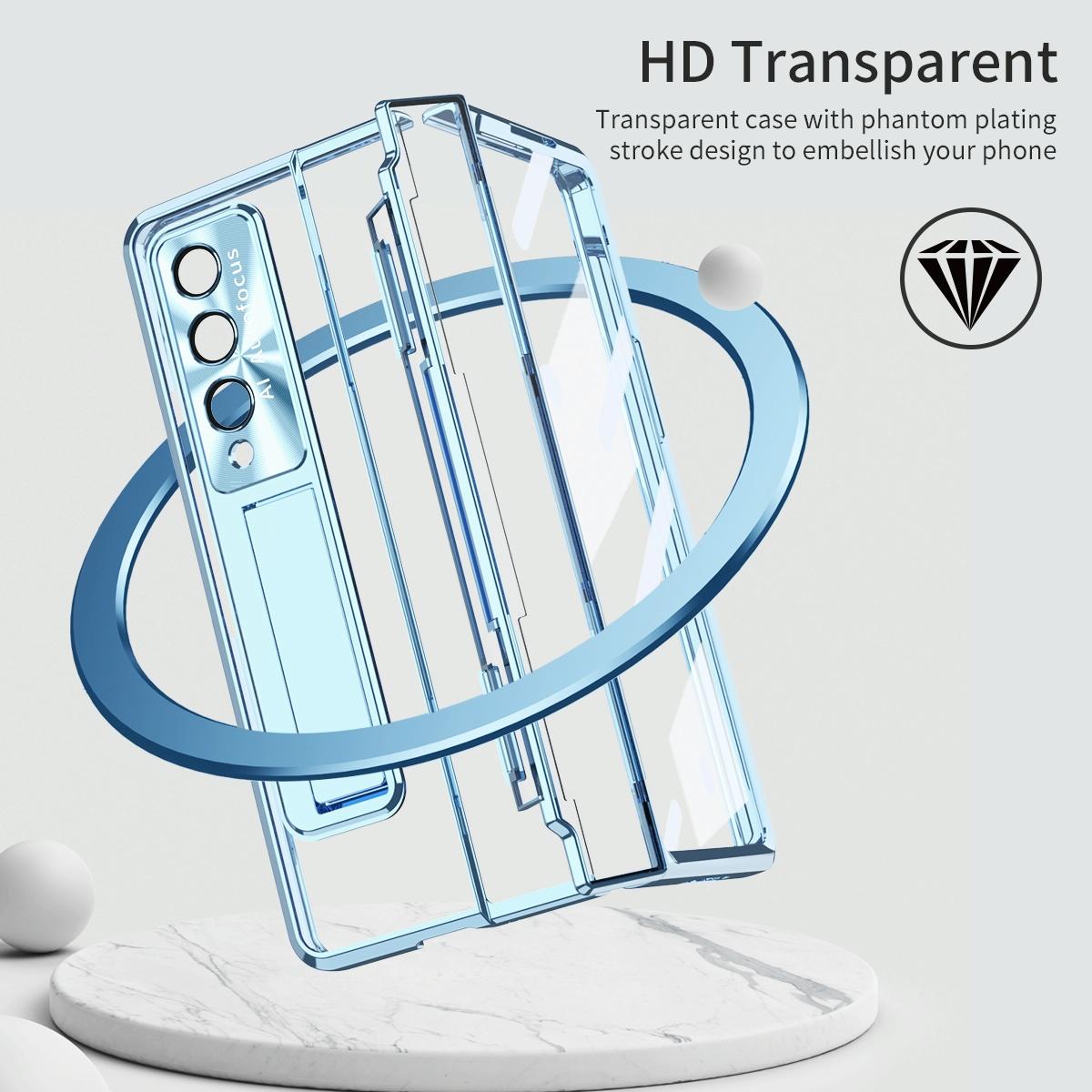 For Samsung Galaxy Z Fold4 5G Phantom Series Folding Case - Blue