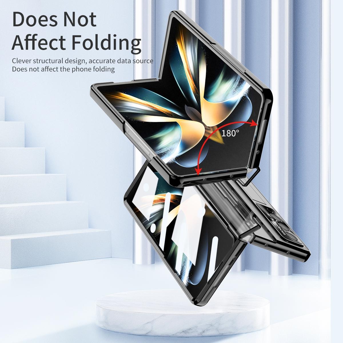 For Samsung Galaxy Z Fold4 5G Phantom Series Folding Case - Blue