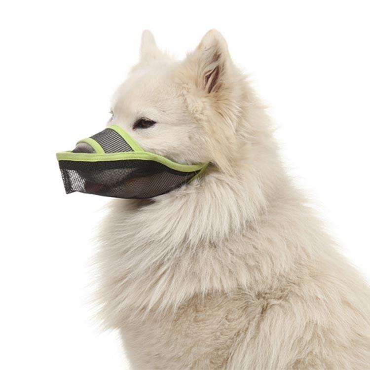 Dog Mouth Cover Anti-Bite Mesh Dog Mouth Cover Medium And Large Dogs Anti-Drop Mask Xs - Green