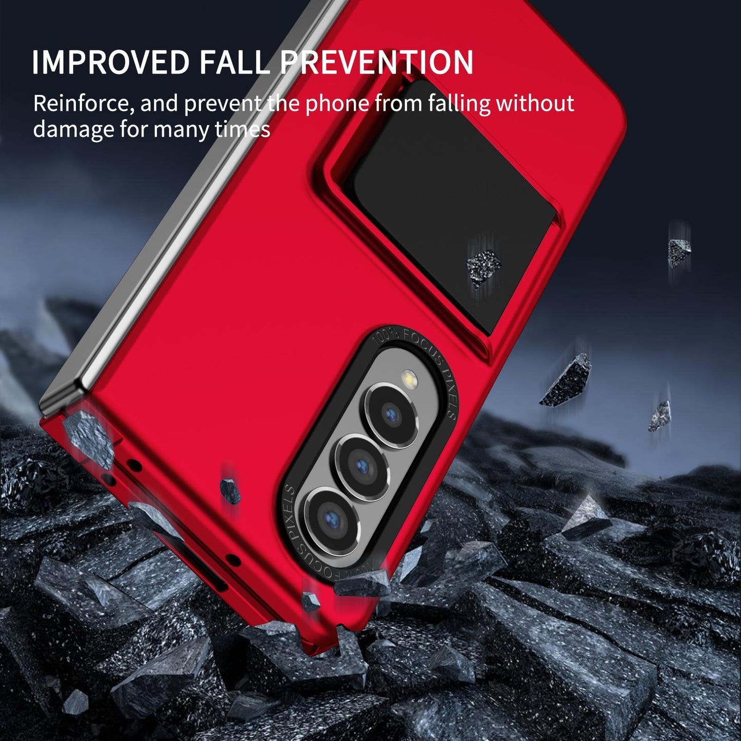 For Samsung Galaxy Z Fold4 5G Foldable 3D Design Phone Case - Green