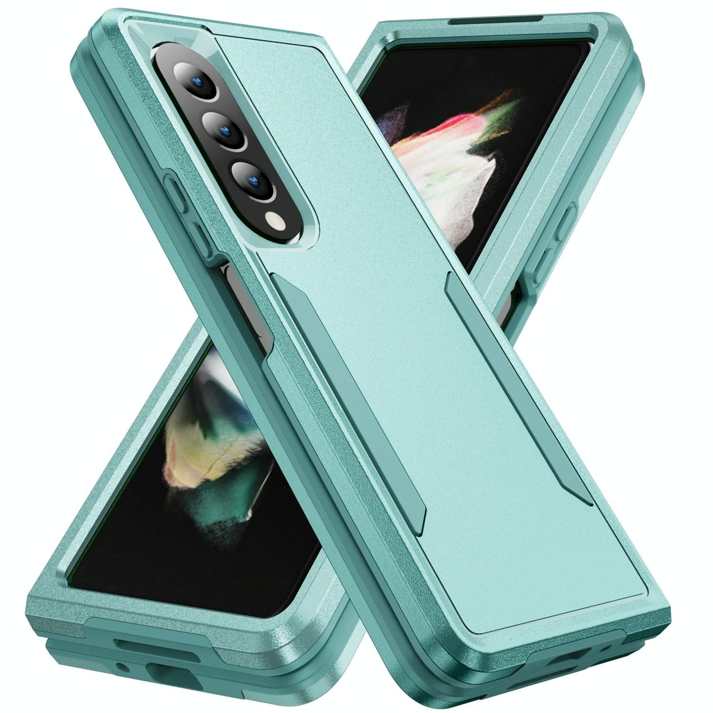 For Samsung Galaxy Z Fold4 5G Shockproof Pc Tpu Case - Green