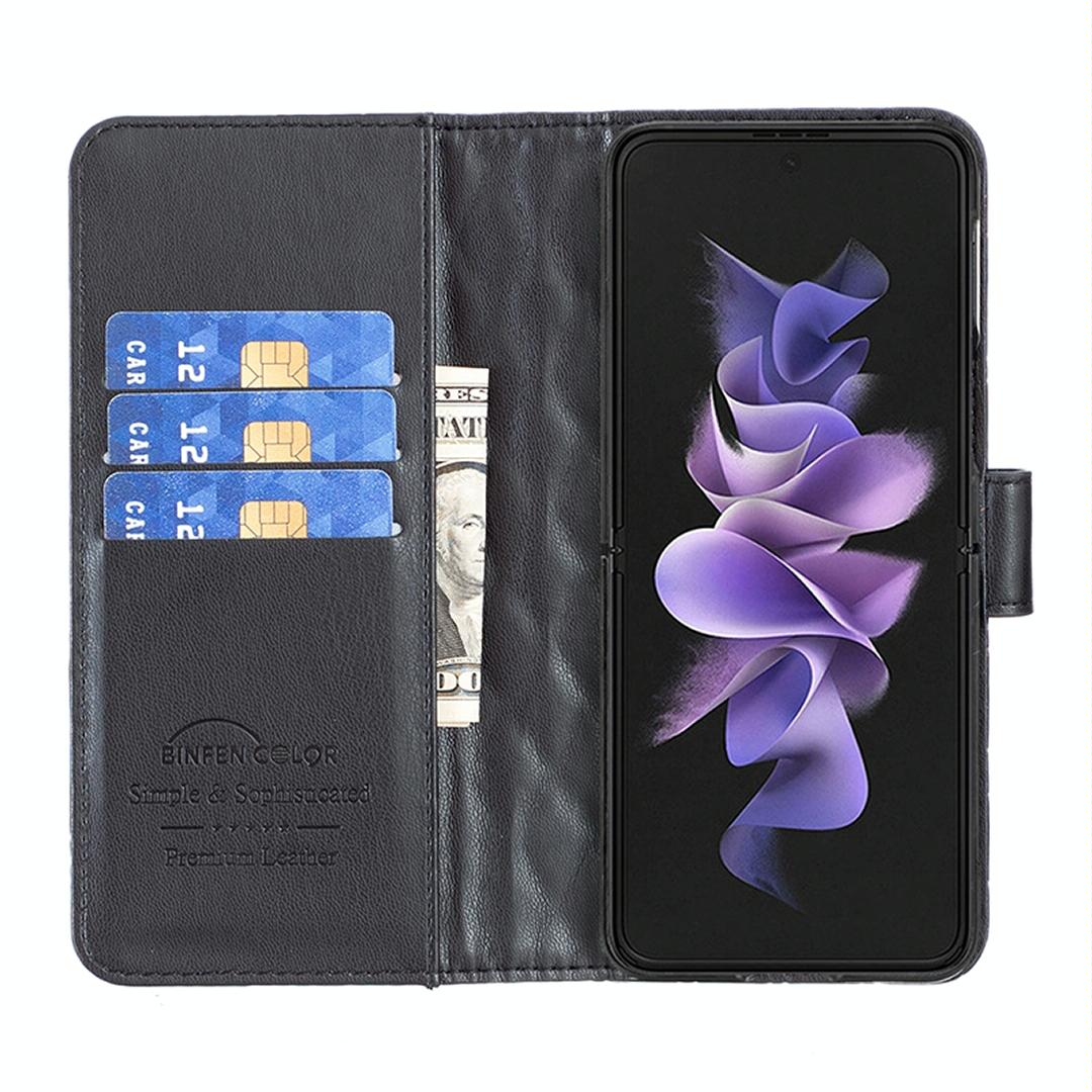 For Samsung Galaxy Z Fold4 5G Diamond Lattice Flip Wallet Case - Blue