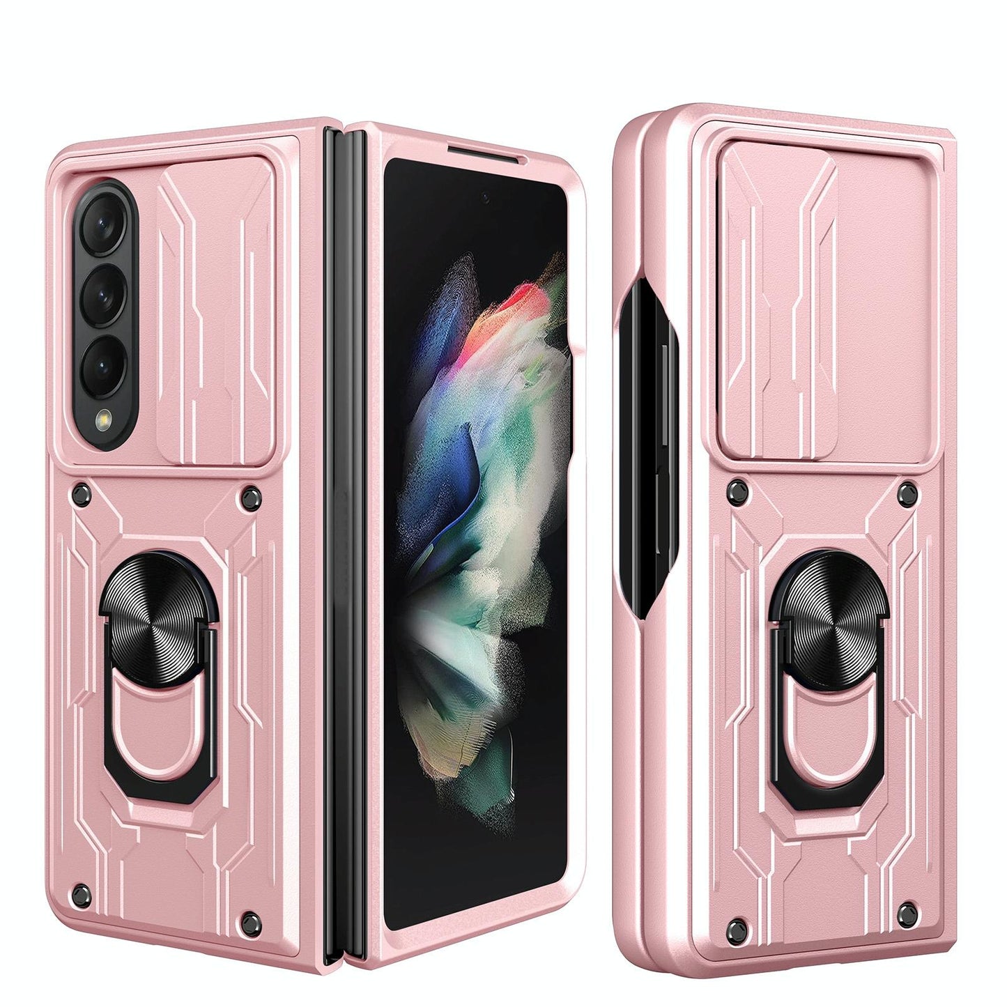 For Samsung Galaxy z Fold4 5G Protective Sliding Camshield Phone Case - White