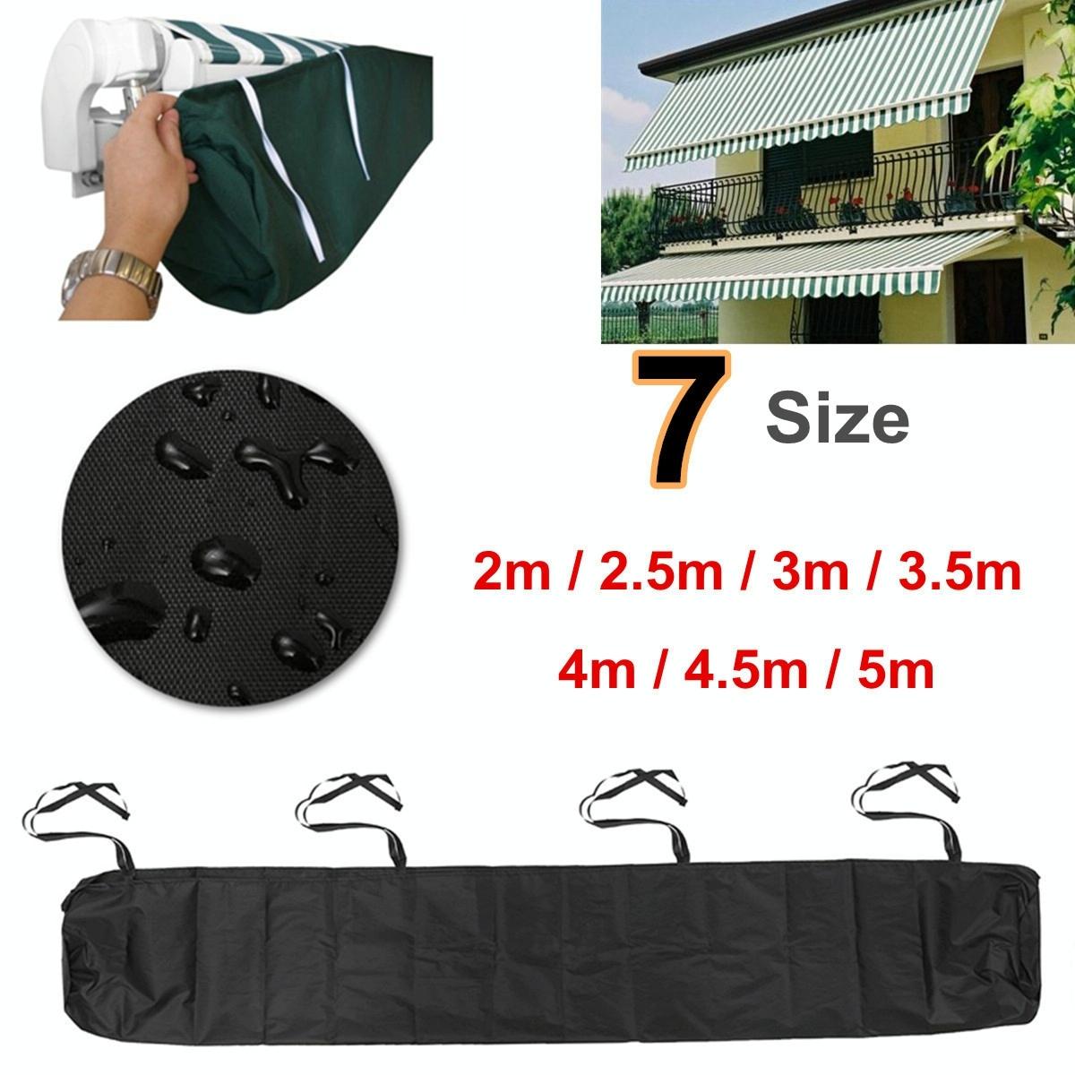 2m Retractable Roller Blind Awning Cover - Waterproof & Dustproof - Green