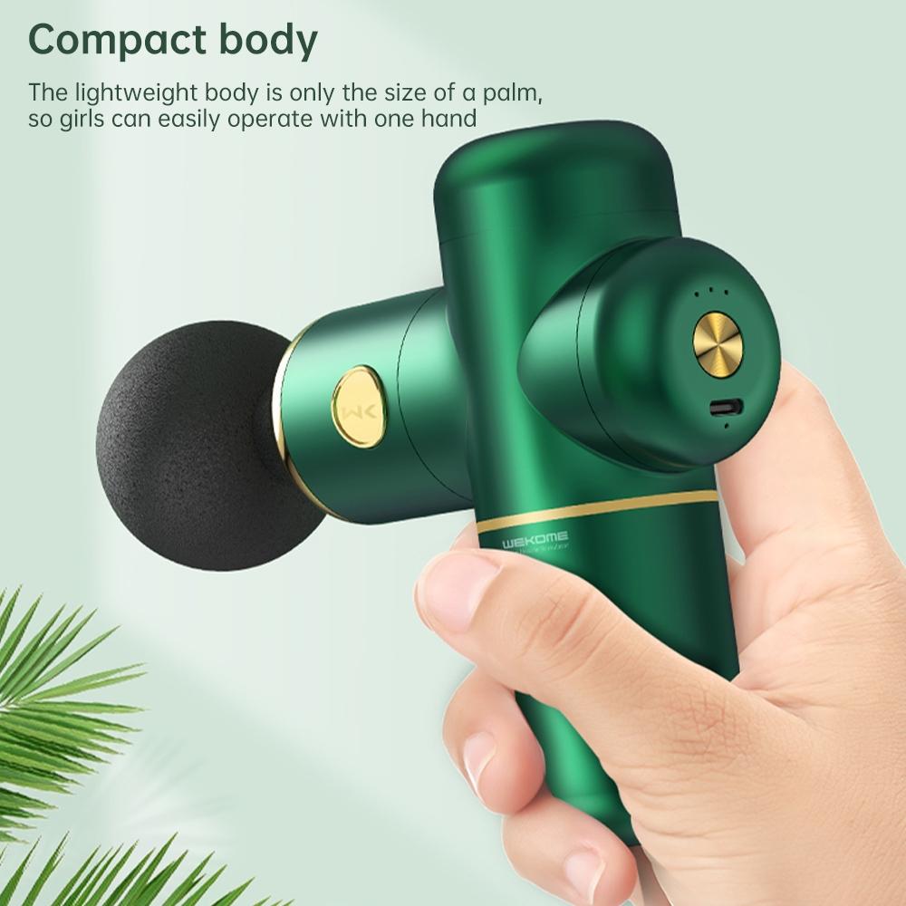 4-Head Portable Muscle Massage Gun For Sports - Green
