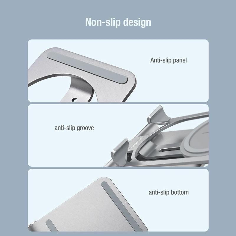 15W Foldable Wireless Charger & Phone Holder - Dark Gray