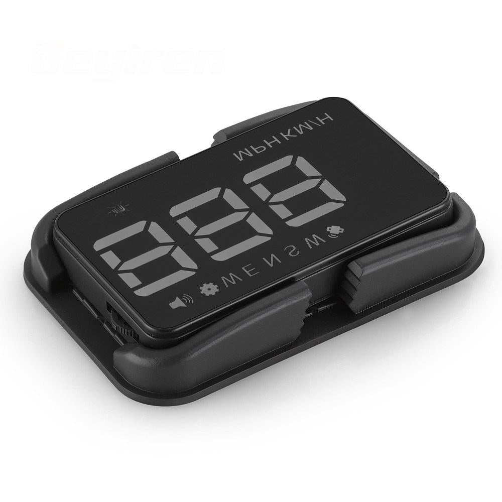 3.5 Inch Car Hud With Gps 2 Display Modes Light Sensors Speed & Compass Speed Alarm - Green Light