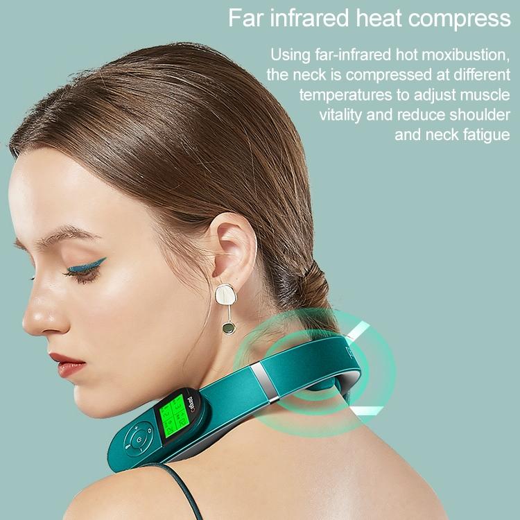 Pangao Smart Neck Massager Pulse Physiotherapy Device - Red