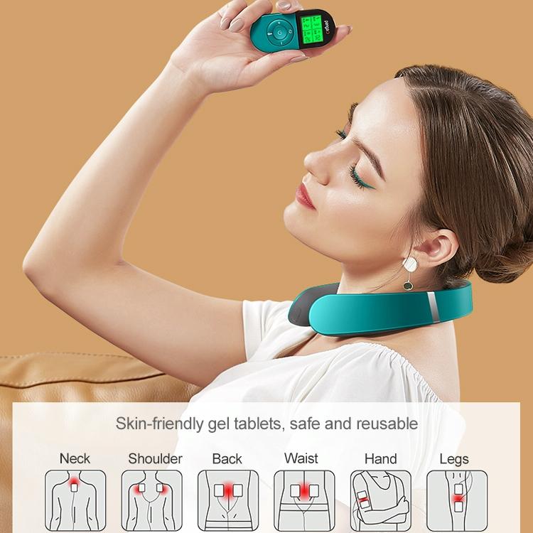 Pangao Smart Neck Massager Pulse Physiotherapy Device - Red