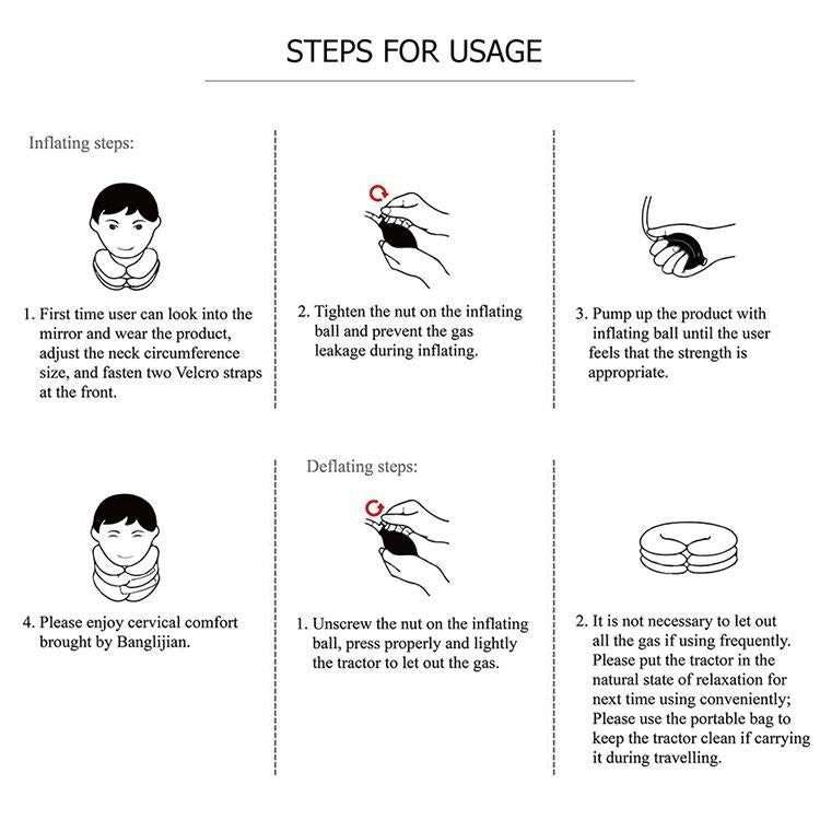 Full Cashmere Cervical Traction Instrument Neck Massage & Support - Rose Red