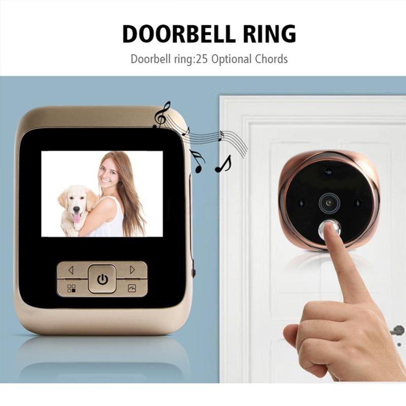 3.0 Tft Display Digital Door Viewer With 3.0Mp Camera Tf Card Support & Night Vision - 32Gb Max - Bronze
