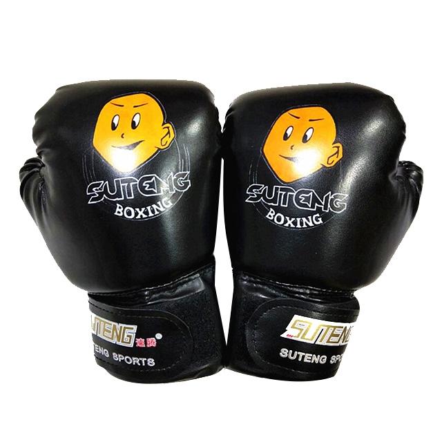 Children'S Cartoon Boxing Gloves - Pu Leather - Cartoon White + Baby Blue