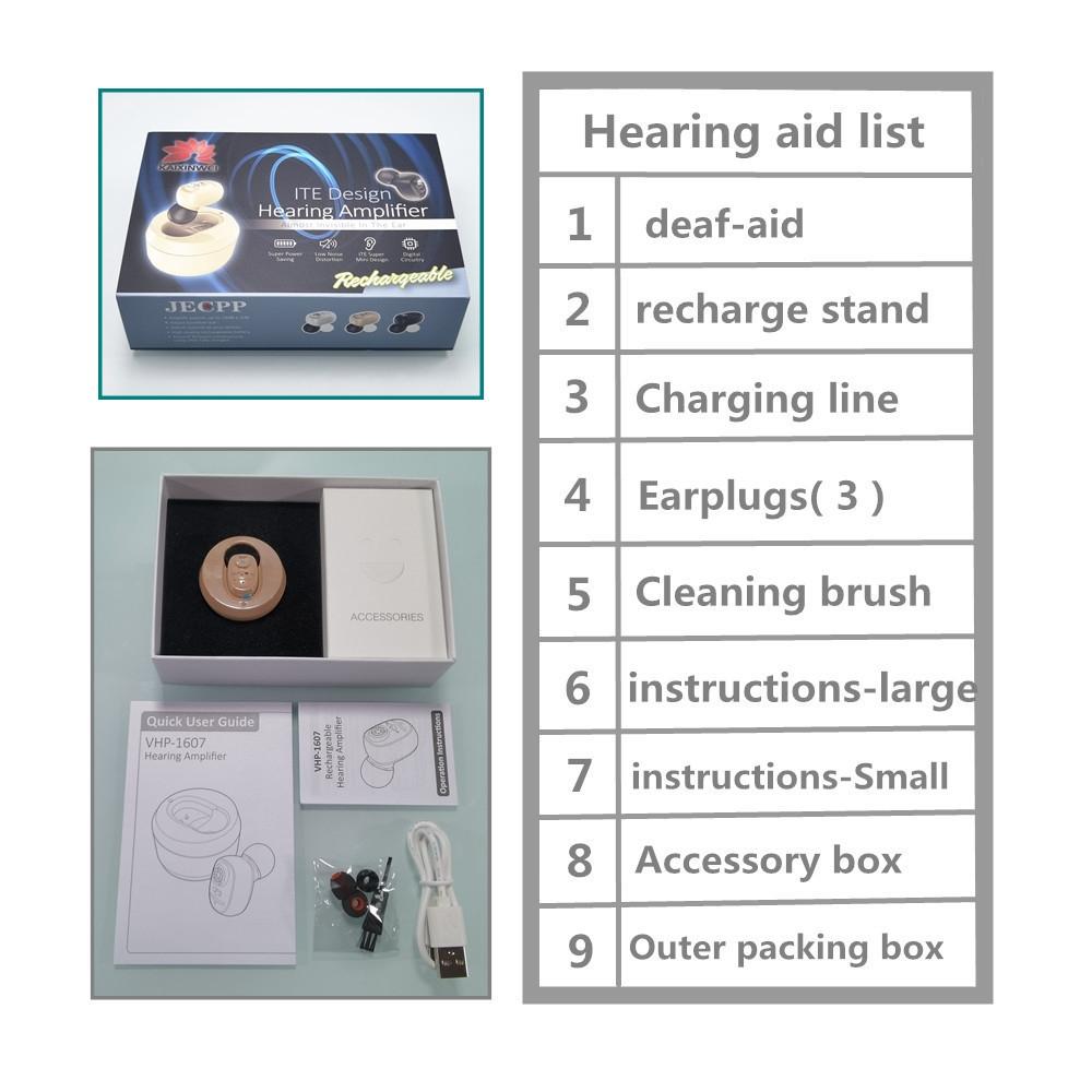 Dc3.7V In Ear Bluetooth Hearing Aid Sound Amplifier - White