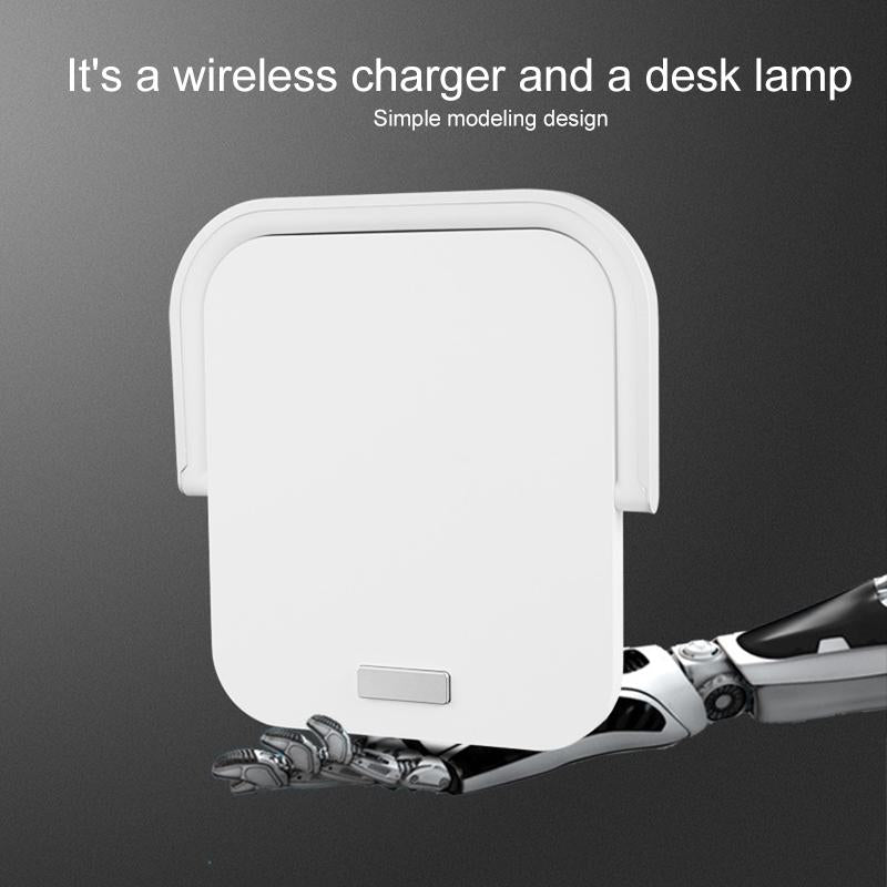 Portable Wireless Charger Led Desk Lamp White