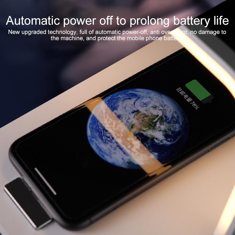 Portable Wireless Charger Led Desk Lamp White