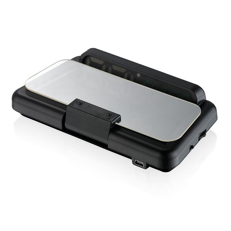 Virtual Hd Car Hud Display Speed Rpm Water Temp Oil Consumption Distance / Time Voltage Over Speed Alarm - White