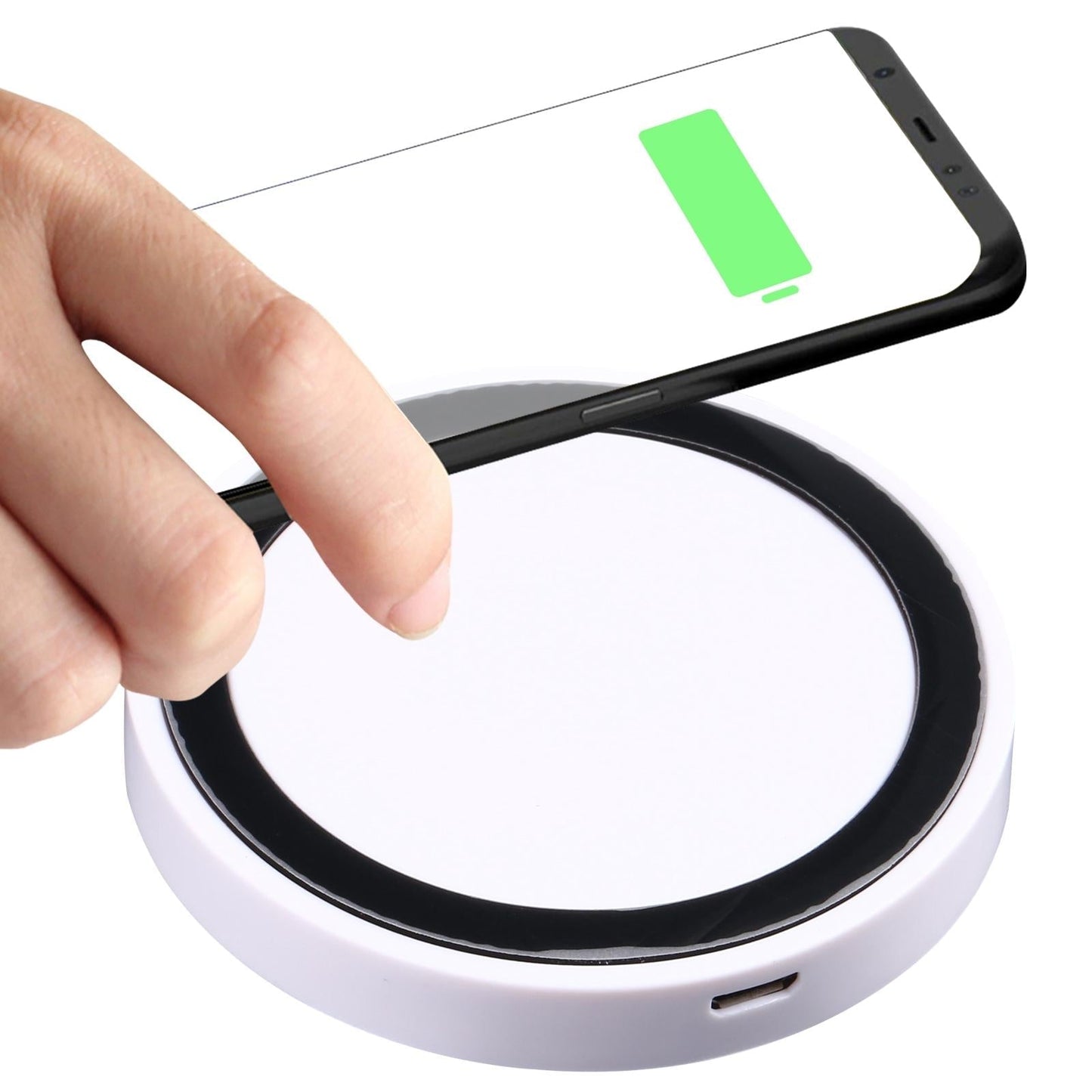 Universal 5W Round Wireless Charger - White