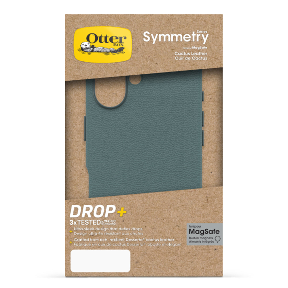 OtterBox Symmetry Cactus Leather Back Case for iPhone 16 - Green