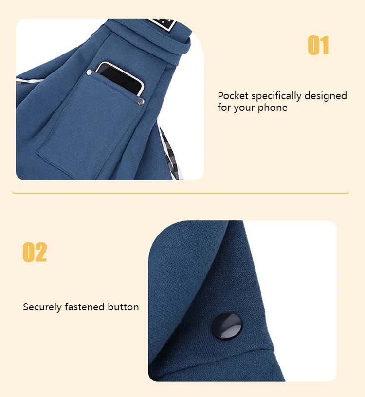 Red Pet Sling Carrier Bag - Comfortable and Hands-Free Design