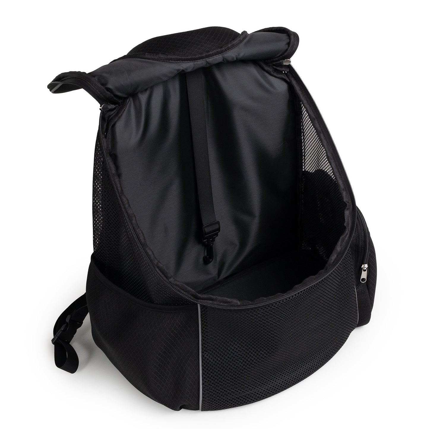 Black Breathable Mesh Pet Carrier Backpack - Head-Out Design for Small Dogs & Cats, Ventilated Travel Hiking Carrier Bag with Front Entry & Pockets