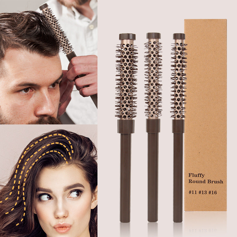 Fluffy Round Hair Brush Set #11 #13 #16 - Volumizing Ceramic Styling Tools for Salon-Perfect Blowouts