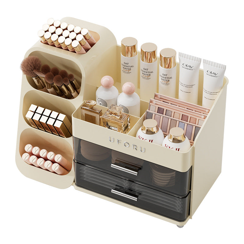 Spacious Cosmetic Organizer - Multi-Functional Vanity Storage for Lipsticks & Skincare (35x19x25cm)