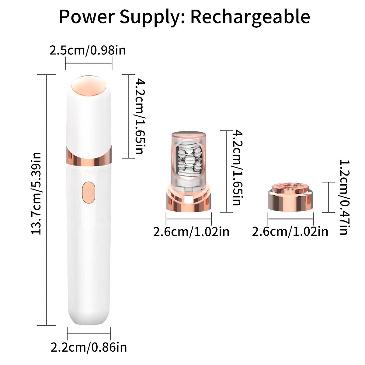 Pink 2-in-1 Mini Electric Shaver and Hair Removal Device for Women