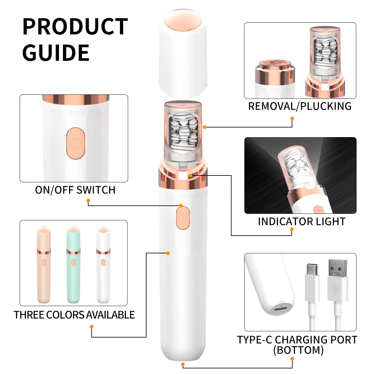 Pink 2-in-1 Mini Electric Shaver and Hair Removal Device for Women