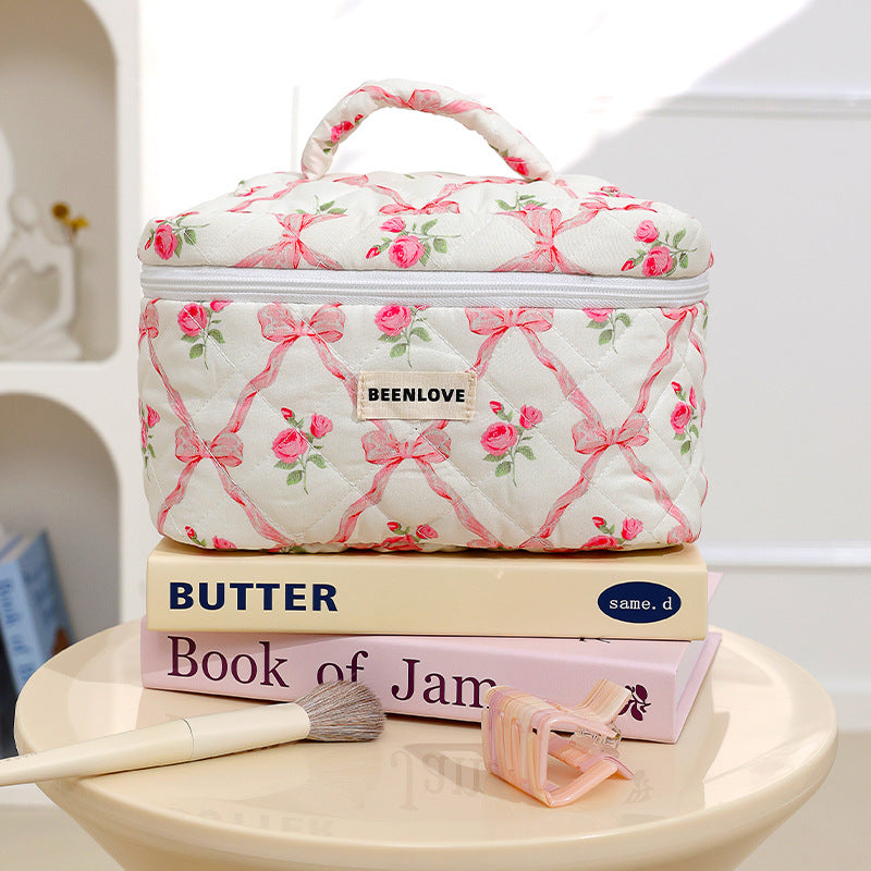 Pink Elegant 3-Piece Cosmetic Storage Set - Portable Skincare and Travel Pouch