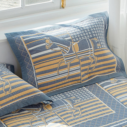 Race Soft Cotton Gauze Pillowcase Set - Breathable, Non-slip, Extra Large (Pillow Core Not Included)56x80cm