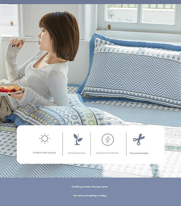 Race Soft Cotton Gauze Pillowcase Set - Breathable, Non-slip, Extra Large (Pillow Core Not Included)56x80cm