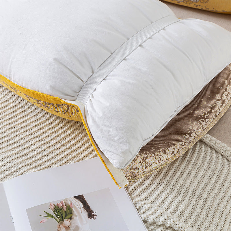 Pair of Butterfly pattern Tied Cotton Gauze Pillow Cover - Secure Fit, Premium Comfort (Insert Not Included)