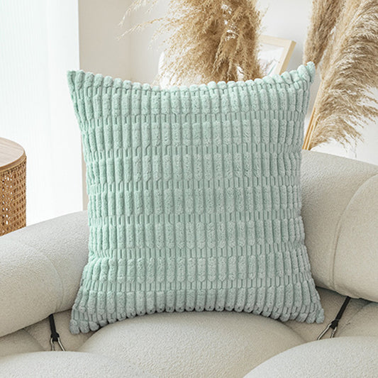 Light Light blue Set of 2 Corduroy Style Throw Pillow Covers - Machine Washable 55*55CM