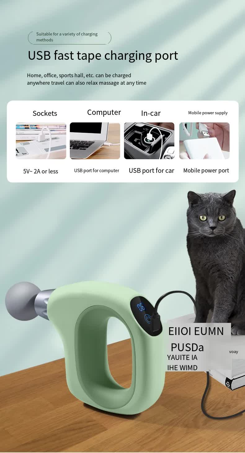 Pink Mini Handheld Fascia Gun - Quiet, Portable, and Adjustable 12-Speed Muscle Massager for Neck, Back, and Full Body Relief, ABS+TRP Material