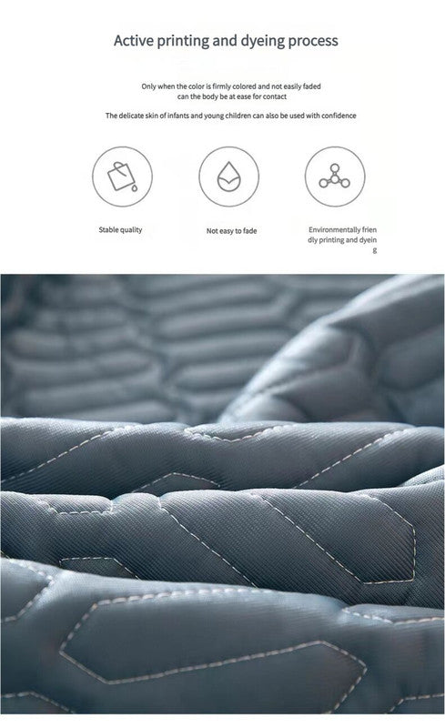 Light Blue Cooling latex texture Pillowcase Set - Latex Feeling, Solid Color, 48x74cm (Pair)