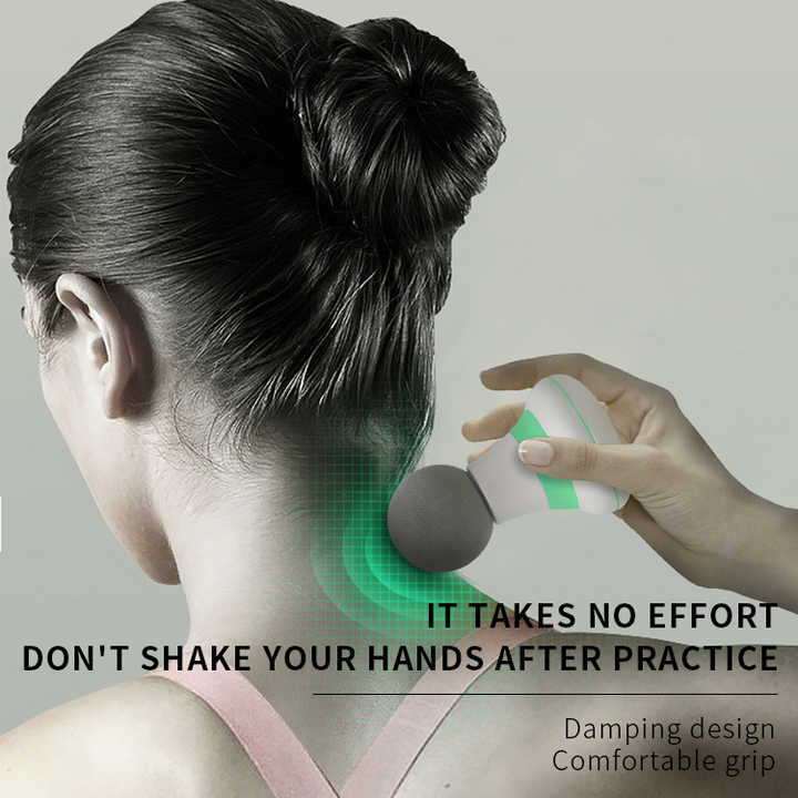 2 Pcs Pink Mini Massage Gun - 6-Speed Muscle Relaxer, USB Rechargeable, Portable Fascia Massager for Home Use